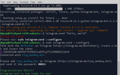 Send messages to Telegram Chat with Linux – Stormer's IT blog